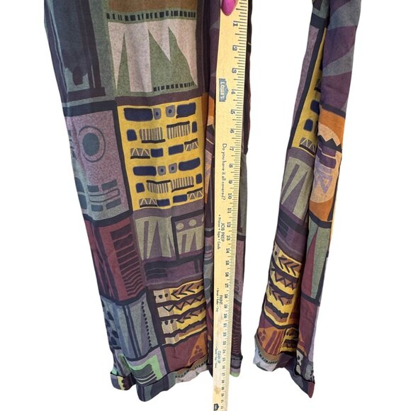 Nikita Mhaisalkar Anthropologie Wide-Leg Pants Small Multicolor Abstract Pattern - Picture 8 of 11